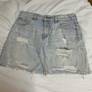 PacSun Sky Blue Denim Skirt
